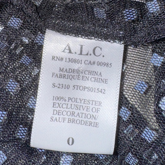 A.L.C James Crystal embellished Mesh Turtleneck Top - 0 - Picture 8 of 8